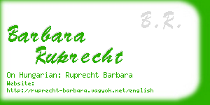 barbara ruprecht business card